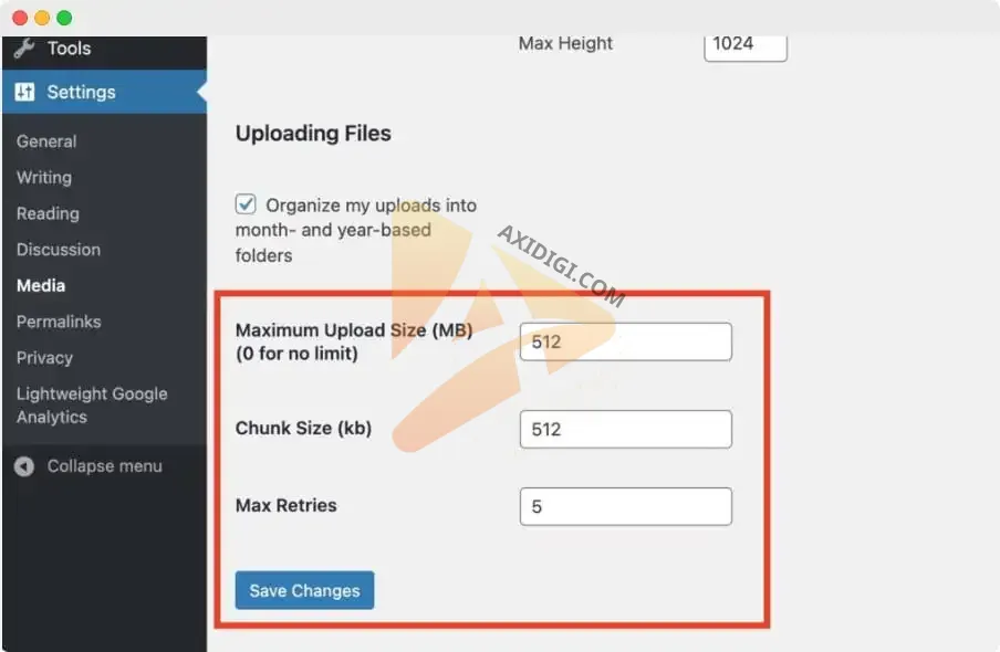 tuxedo-tang-kich-co-tai-len-tep-toi-da-wordpress