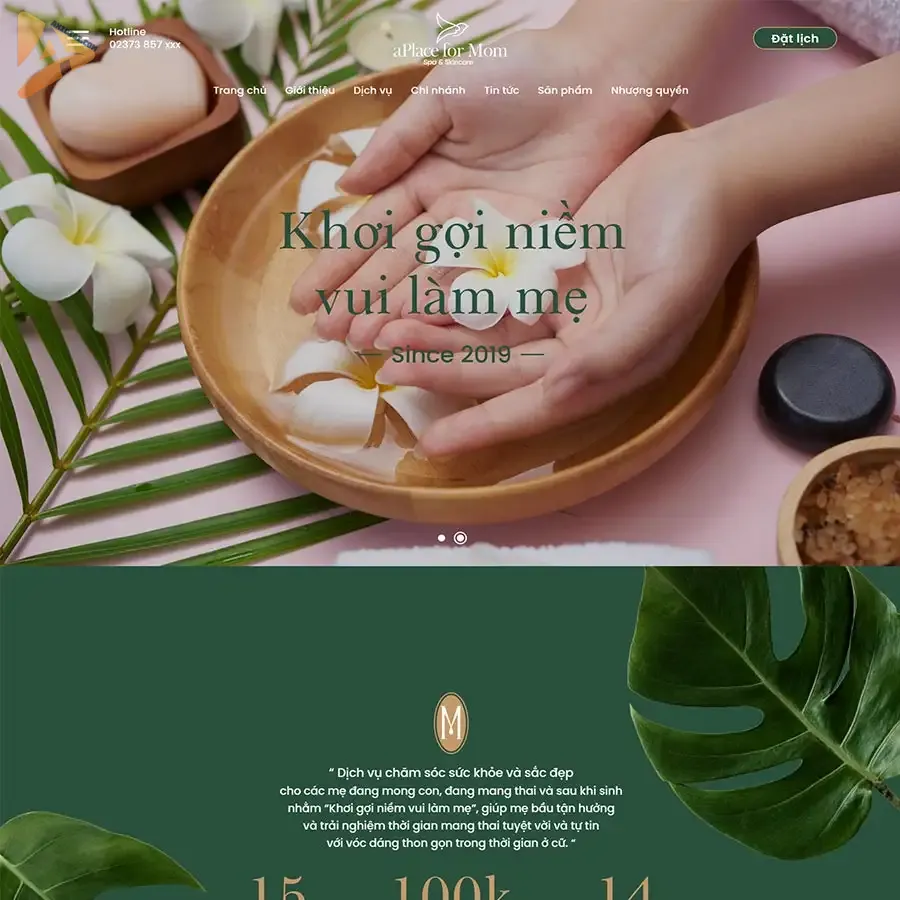 Theme WordPress dịch vụ chăm sóc mẹ và bé 03