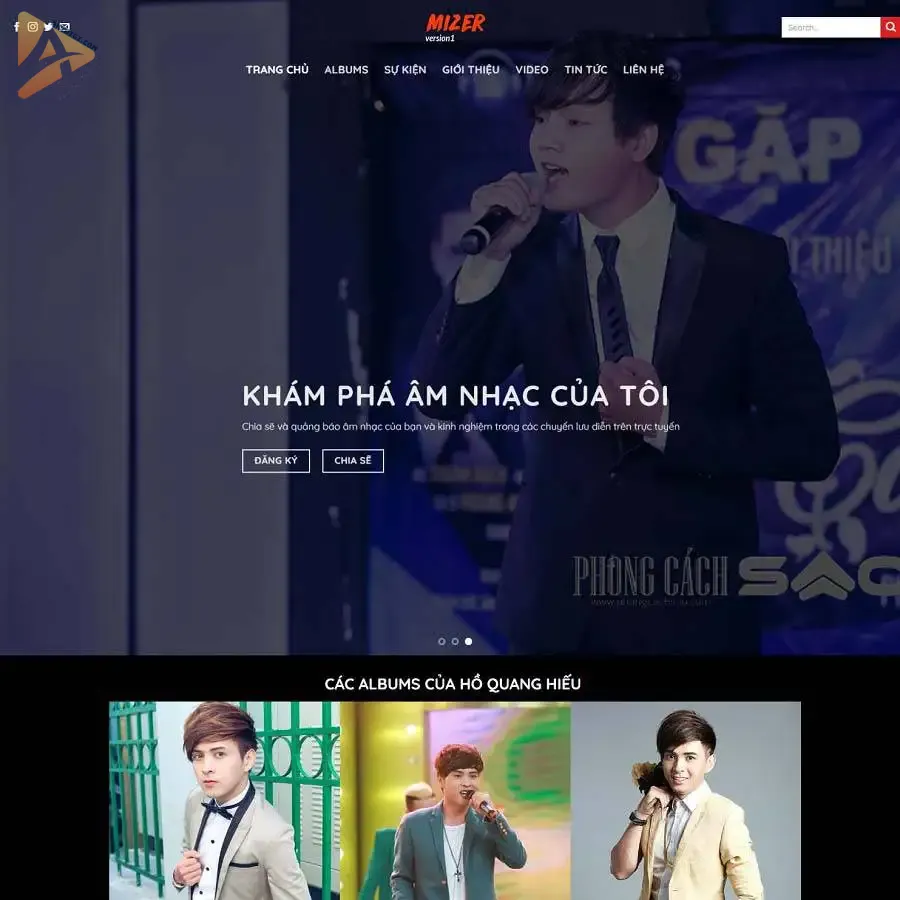 Theme WordPress giới thiệu ca sỹ