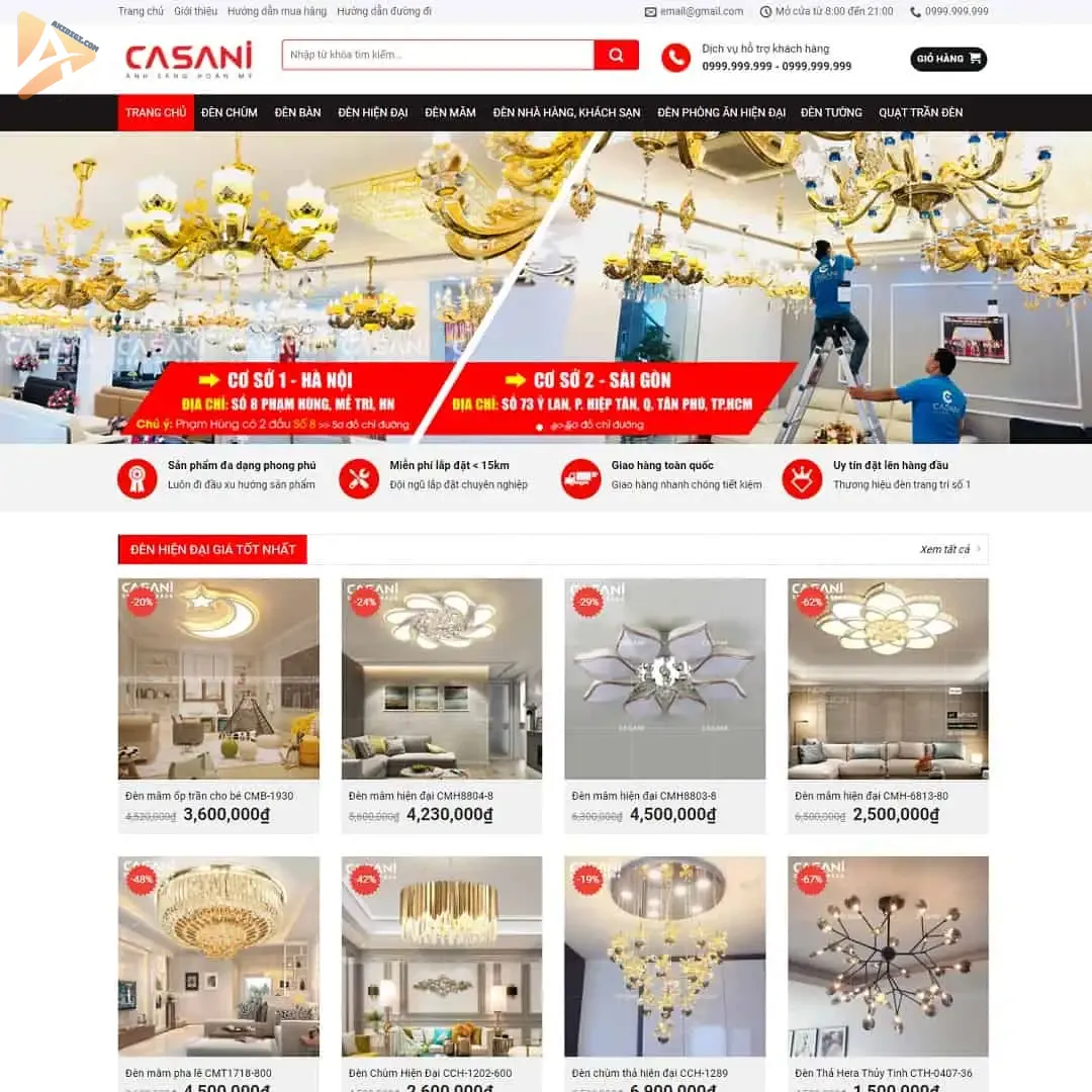 Theme WordPress bán đèn Led, đèn trang trí 17 Theme WordPress bán đèn Led, đèn trang trí