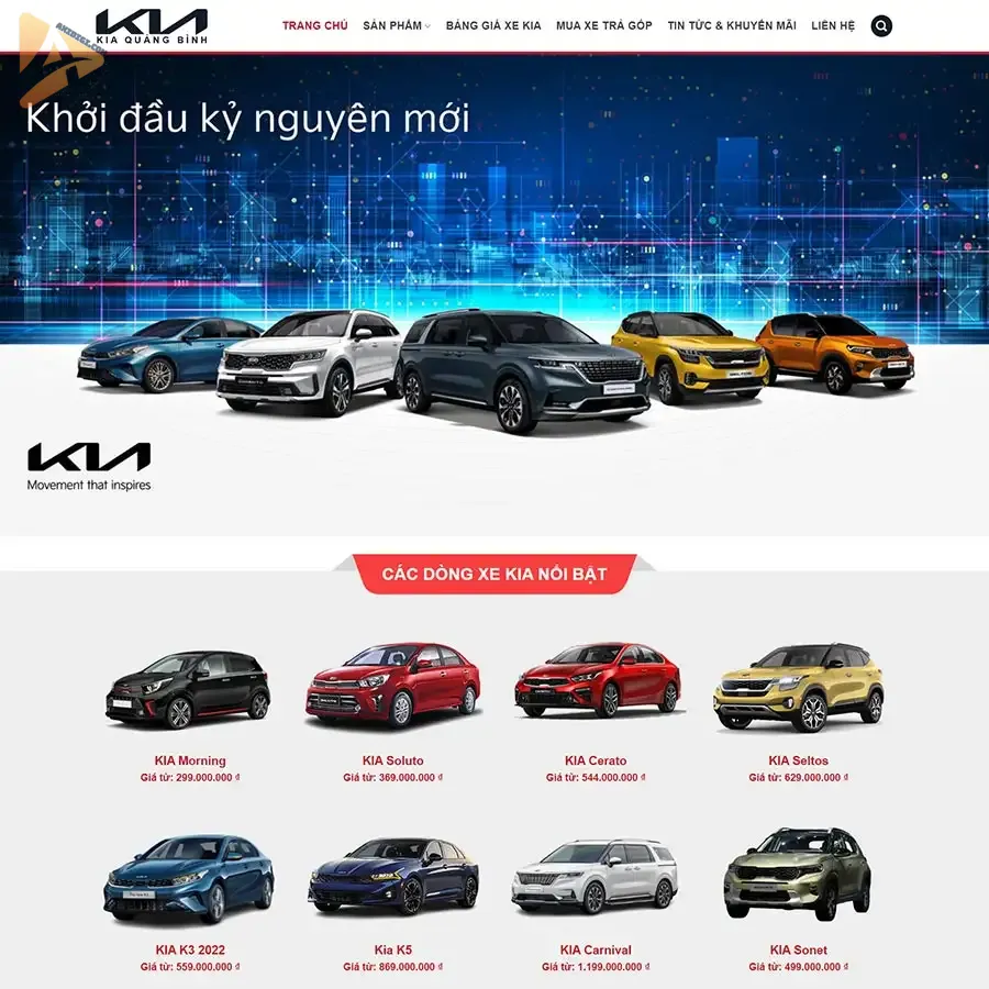Theme WordPress bán ô tô KIA