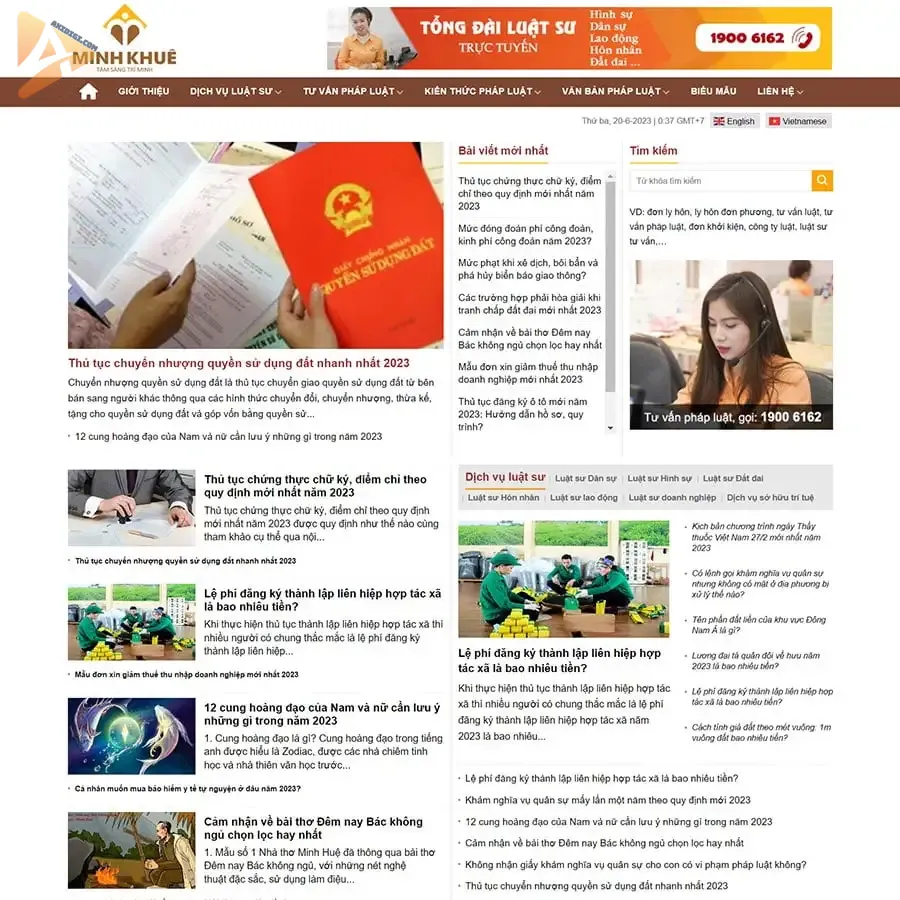 Theme WordPress luật sư 05