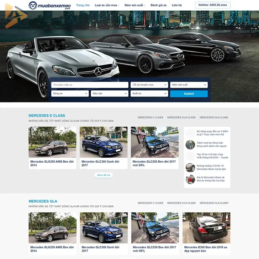 Theme WordPress bán xe ô tô