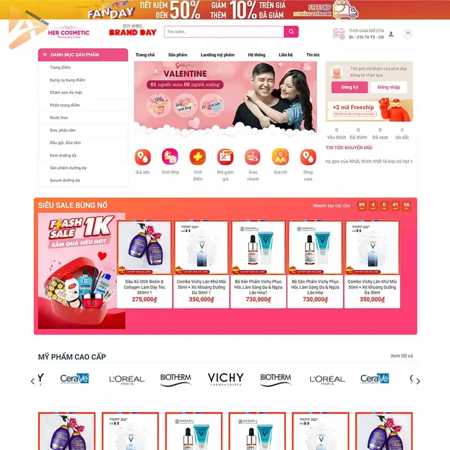 Theme WordPress mỹ phẩm 19