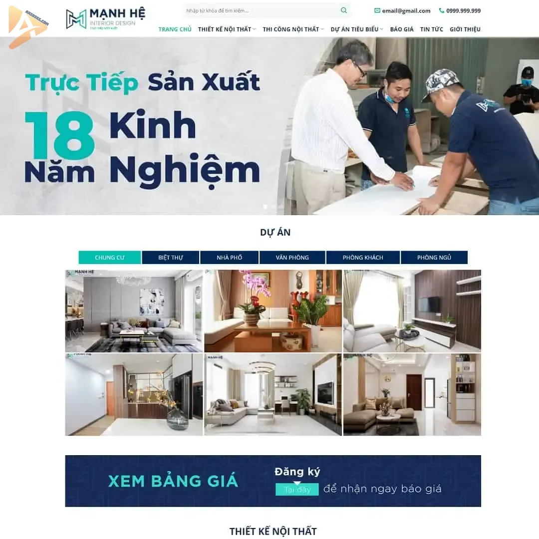 Theme WordPress công ty nội thất 14