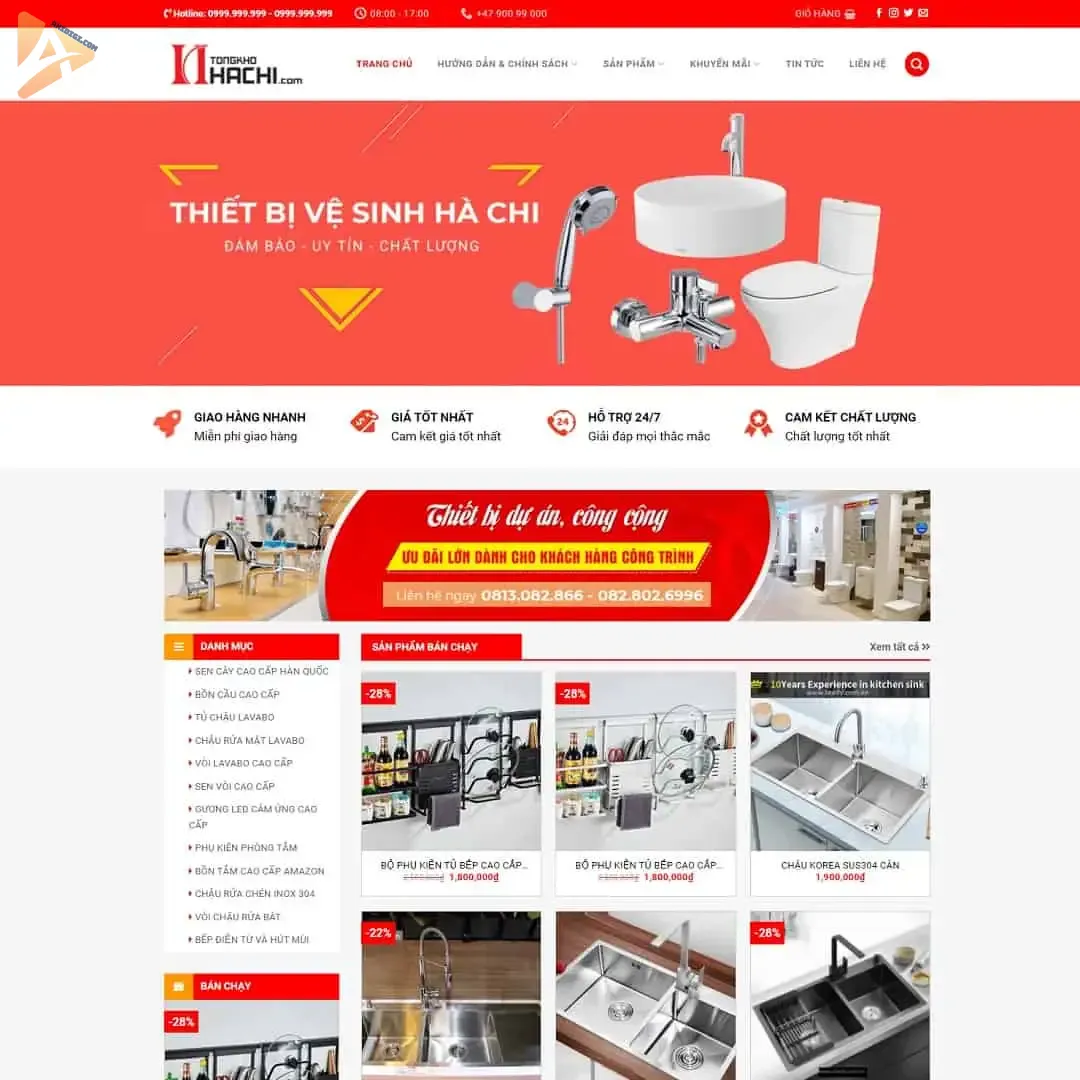 Theme WordPress bán thiết bị nội thất 09