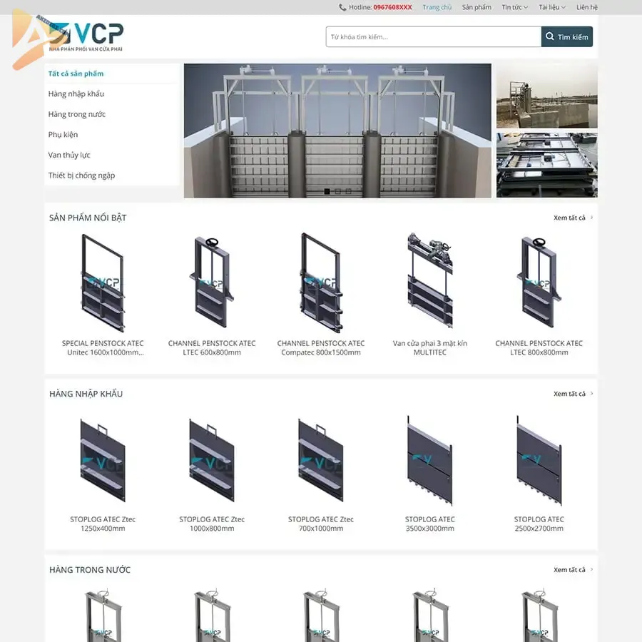 Theme WordPress thiết bị công nghệp 02
