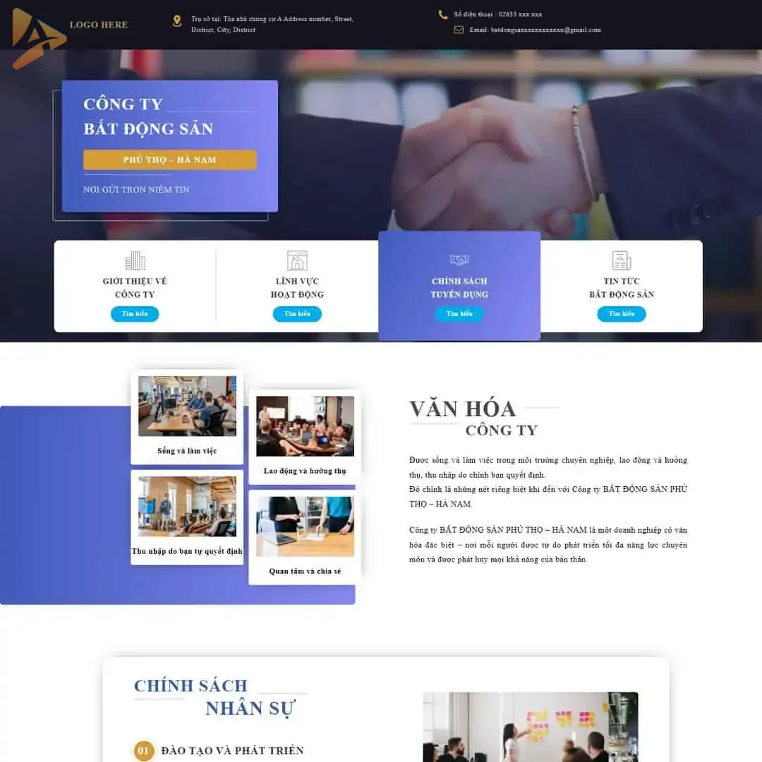 Theme WordPress Landing page tuyển dụng