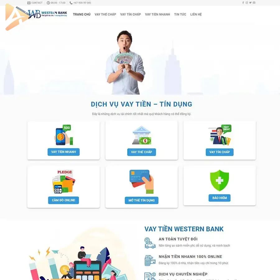 Theme WordPress dịch vụ vay tiền 02