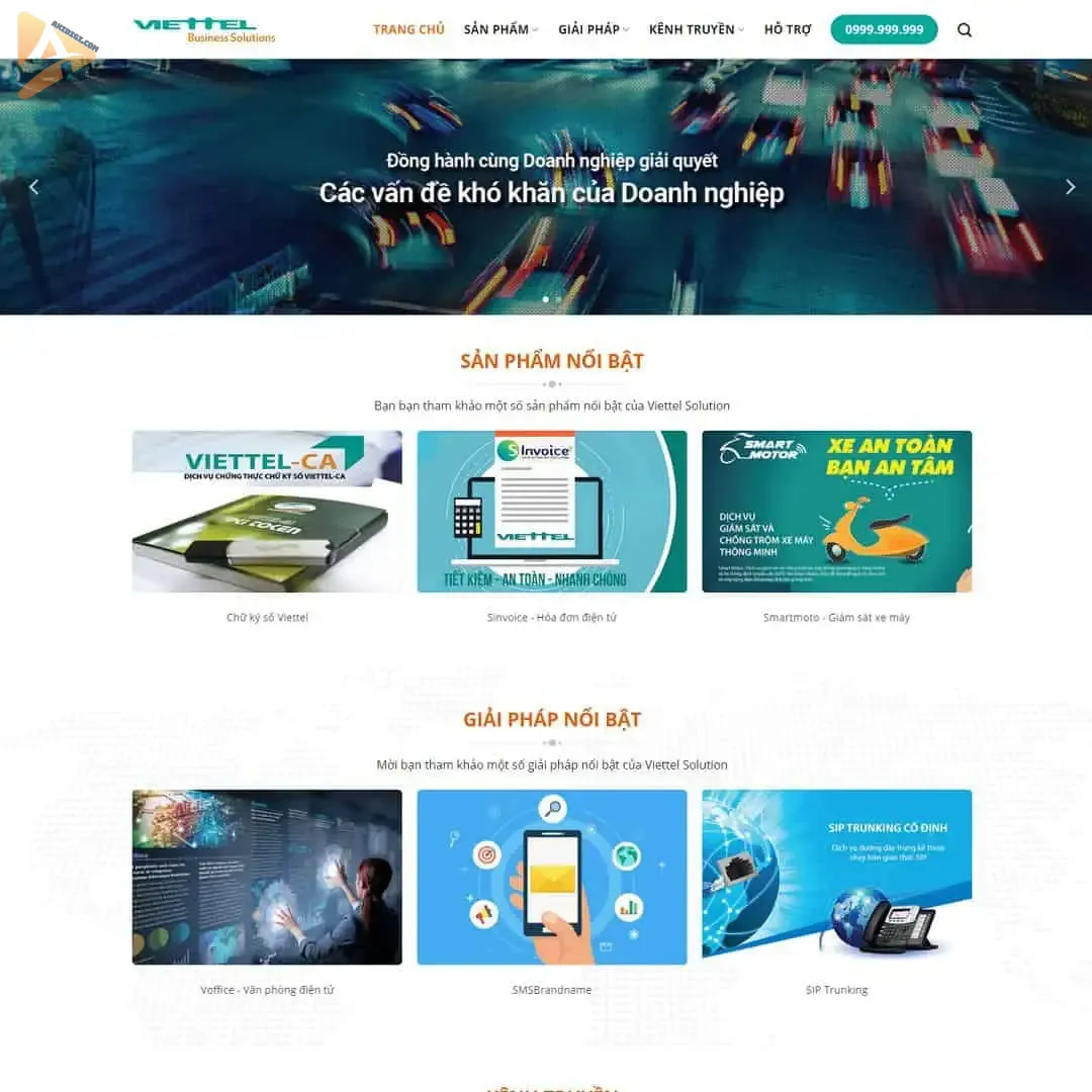 Theme WordPress giới thiệu công ty dịch vụ viễn thông, internet