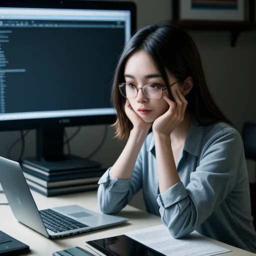 Chuyên gia SEO đang phân tích dữ liệu trên máy tính