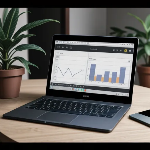 Laptop và điện thoại hiển thị biểu đồ